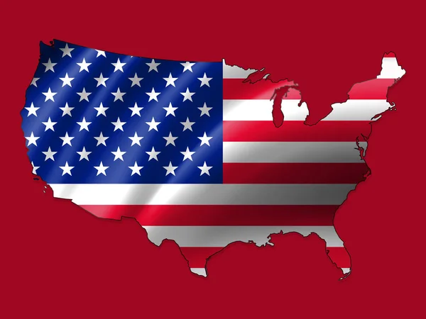 Flag Usa Copy Space Your Text Illustration — Stock Photo, Image