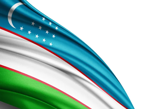 Drapeau Ouzbékistan Avec Espace Copie Pour Votre Texte Sur Fond — Photo