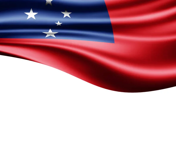 Bandeira Samoa Com Espaço Cópia Para Seu Texto Ilustração — Fotografia de Stock