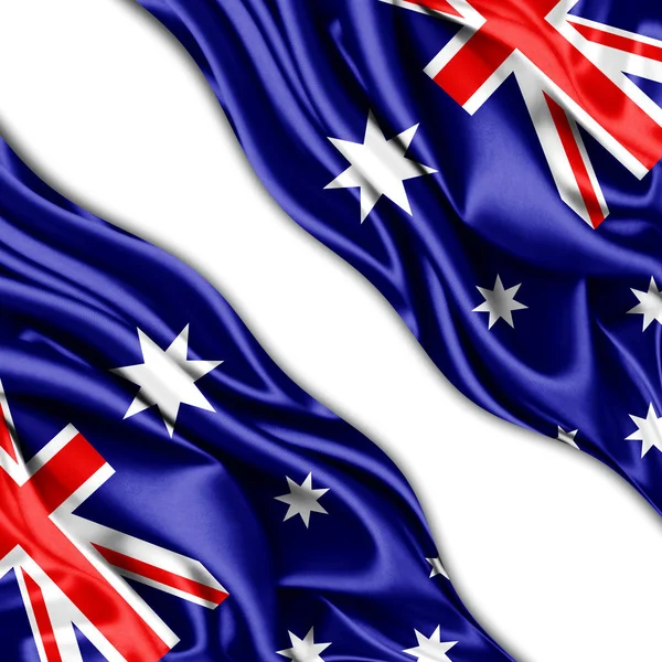 Vlag Van Australië Met Kopie Ruimte Voor Tekst Illustratie — Stockfoto