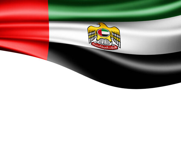 Flag of united arab emirates with copy space for your text  - 3D illustration    