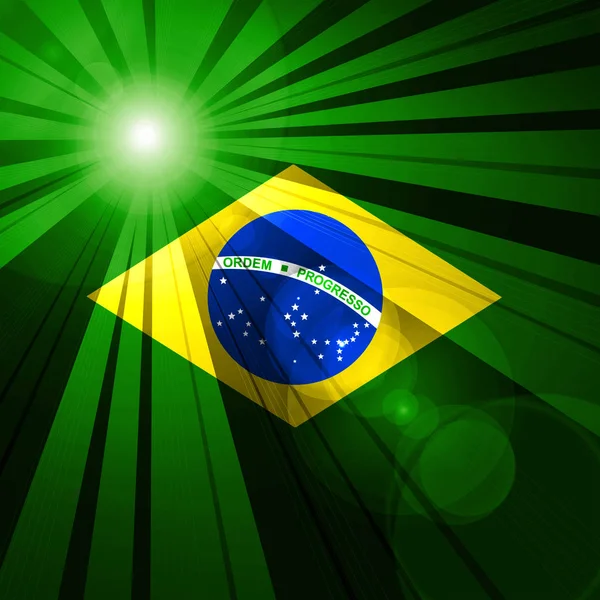 Bandeira Brasil Fundo Abstrato Ilustração — Fotografia de Stock
