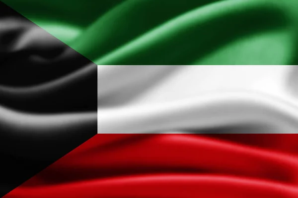 Flagge Von Kuwait Mit Kopierplatz Für Ihren Text Illustration — Stockfoto