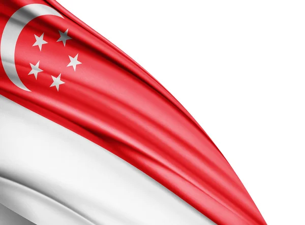 Bandeira Singapura Com Espaço Cópia Para Seu Texto Ilustração — Fotografia de Stock