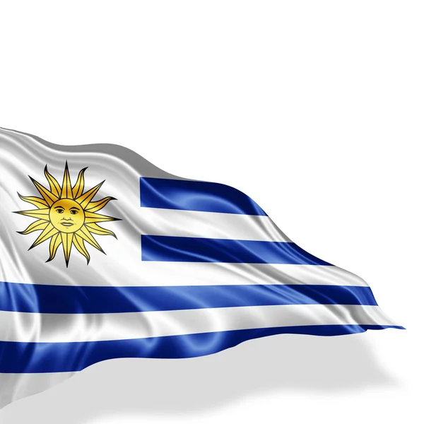Bandeira Uruguai Com Espaço Cópia Para Seu Texto Ilustração — Fotografia de Stock