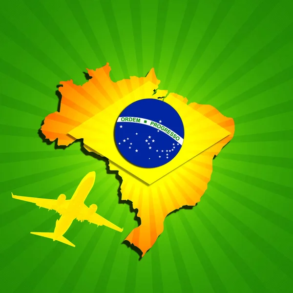 Drapeau Brésil Avec Espace Copie Pour Votre Texte Vos Images — Photo