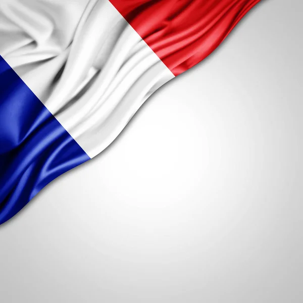 Flag France Copy Space Your Text White Background Illustration — Stock Photo, Image