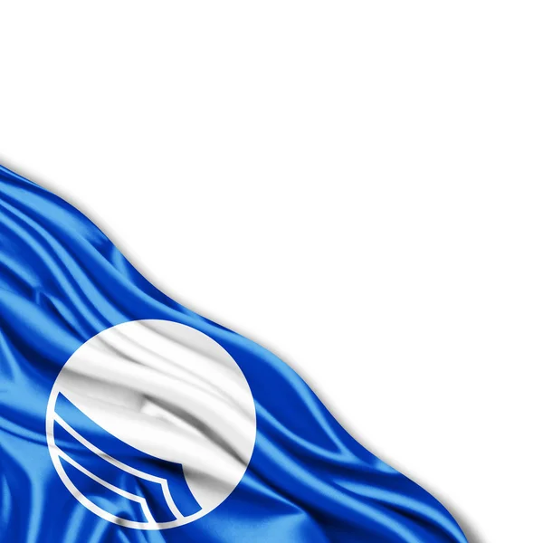 Blaue Fahne Aus Seide Illustration — Stockfoto