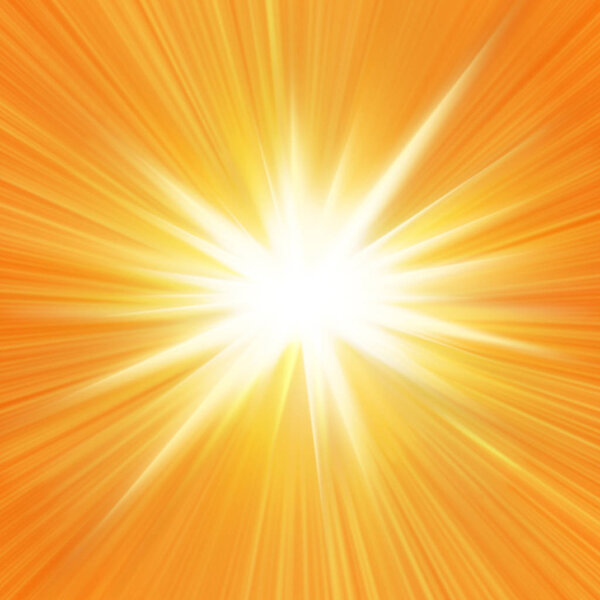 Abstract background with  sun   rays  - Illustration