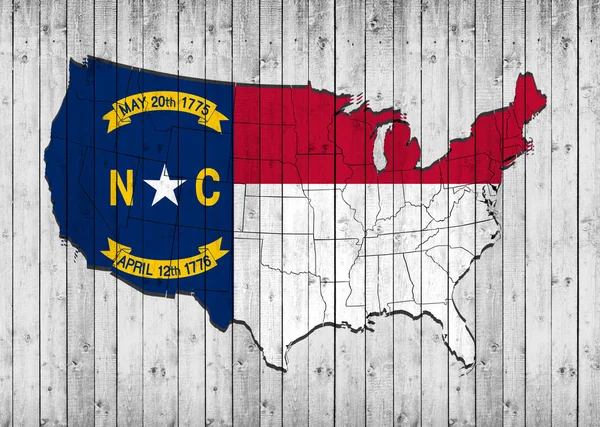 Bandera Carolina Del Norte Con Espacio Copia Para Texto Imágenes —  Fotos de Stock