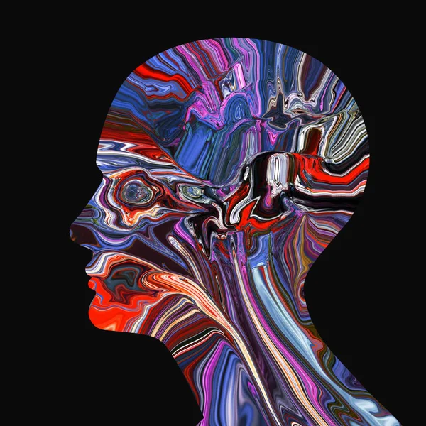 Human Head Abstract Background Illustration — Stock Photo, Image