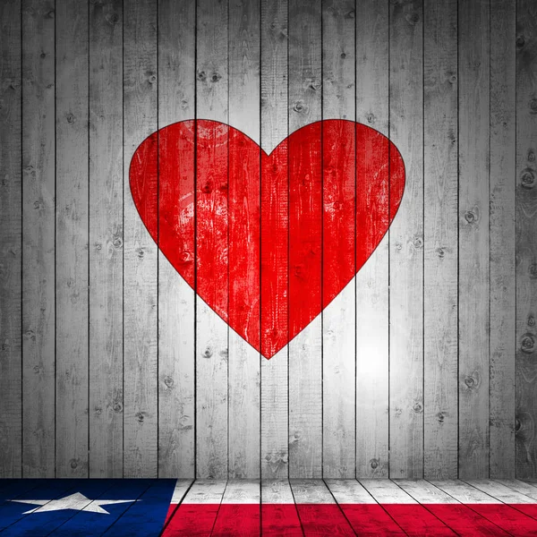 Ben Texas Bayrak Kalp Ahşap Arka Plan Seviyorum — Stok fotoğraf