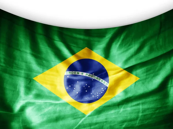 Vlajka Brazílie Kopií Prostor Pro Text Nebo Obrázky — Stock fotografie