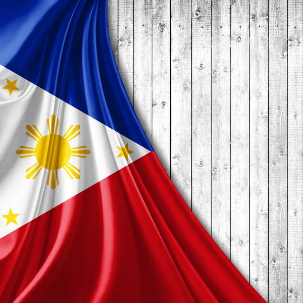 Bandeira Das Filipinas Com Espaço Cópia Para Seu Texto Ilustração — Fotografia de Stock