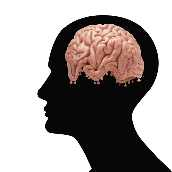 Lidský Mozek Pozadí Ilustrace — Stock fotografie