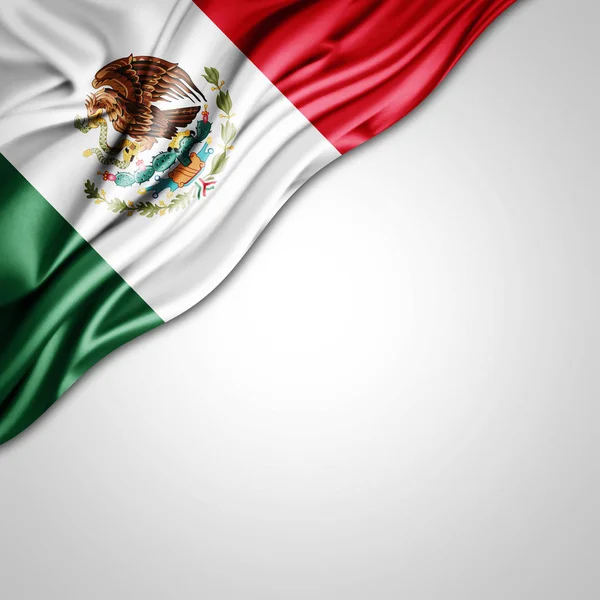 Flag Mexico Copy Space Your Text White Background Illustration — Stock Photo, Image