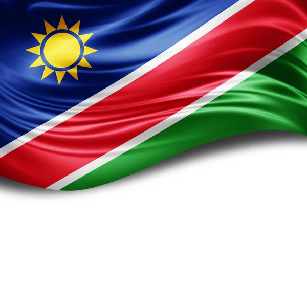 Namibya Bayrağı Ile Kopya Alanı Metin Çizim Için — Stok fotoğraf