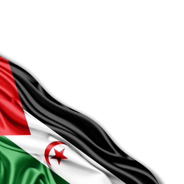 Vlag Van Sahrawi Arabische Democratische Republiek Met Kopie Ruimte Voor — Stockfoto