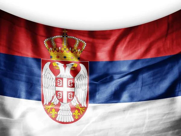 Bandera Serbia Con Espacio Para Copiar Texto Ilustración —  Fotos de Stock