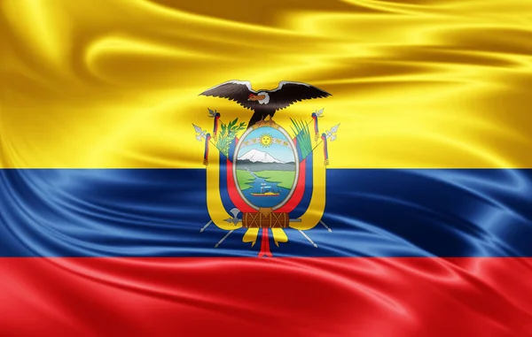 Flagge Ecuadors Mit Kopierplatz Für Ihren Text Illustration — Stockfoto