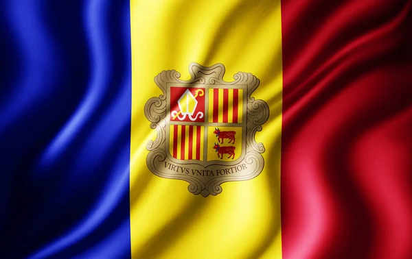 Másol Szöveg Illusztráció Hely Andorra Zászlaja — Stock Fotó