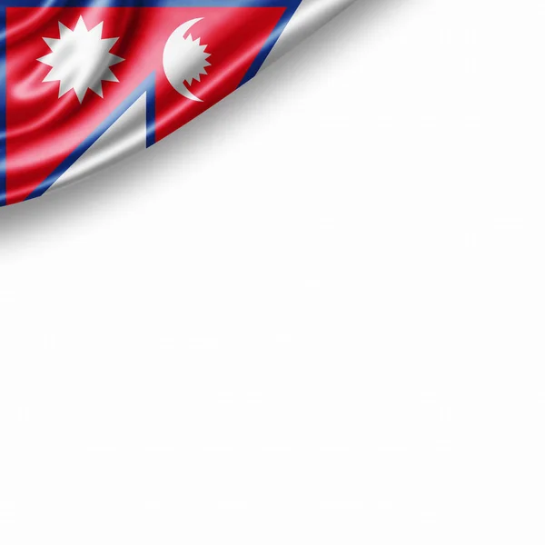 Флаг Непала Местом Копирования Текста Иллюстрация — стоковое фото