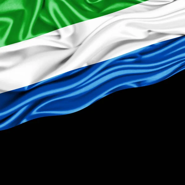 Vlag Van Sierra Leone Met Kopie Ruimte Voor Tekst Illustratie — Stockfoto