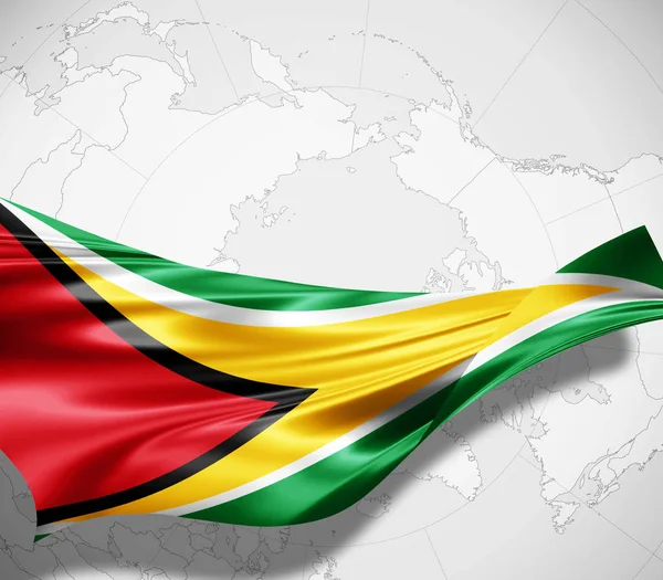 Guyanská Vlajka Kopií Prostor Pro Ilustraci Textu — Stock fotografie