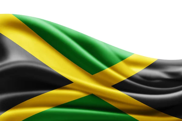 Jamaica Flagga Med Kopia Utrymme För Din Text Illustration — Stockfoto