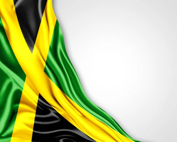 Bandiera Della Giamaica Con Spazio Copia Del Testo Illustrazione — Foto Stock