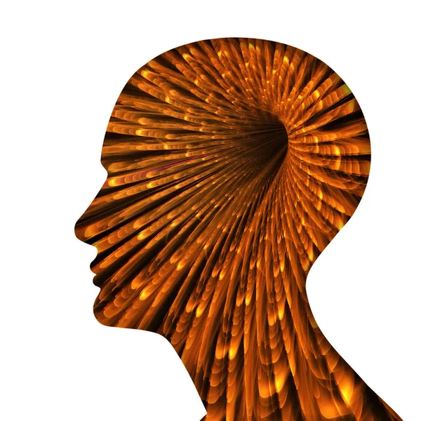 Menschlicher Kopf Abstrakter Hintergrund Illustration — Stockfoto