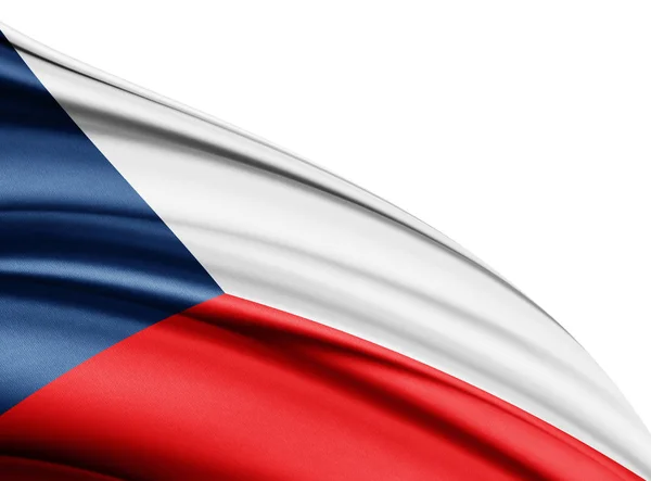 Tjeckiska Republikens Flagga Med Kopia Utrymme För Din Text Illustration — Stockfoto