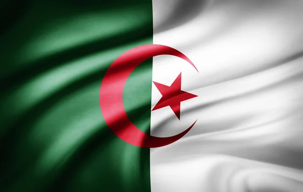 Drapeau Algérie Avec Espace Copie Pour Votre Texte Illustration — Photo