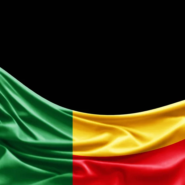 Másol Szöveg Illusztráció Helyet Benin Zászlaja — Stock Fotó