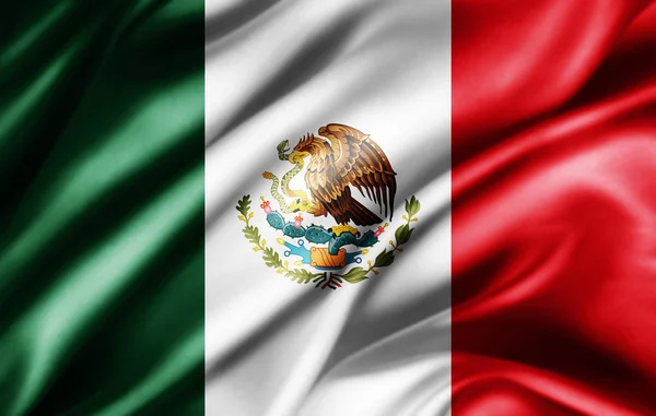 Flaggan Mexico Med Kopia Utrymme För Din Text Illustration — Stockfoto