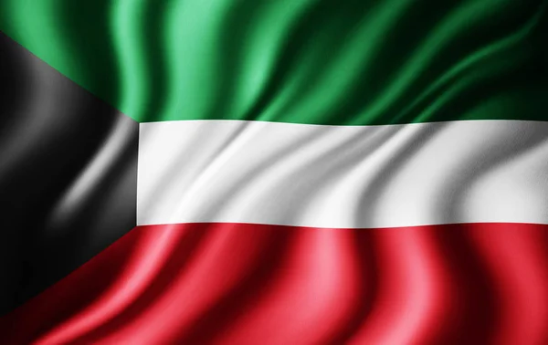 Прапор Кувейту Копією Простір Вашої Ілюстрації Тексту — стокове фото