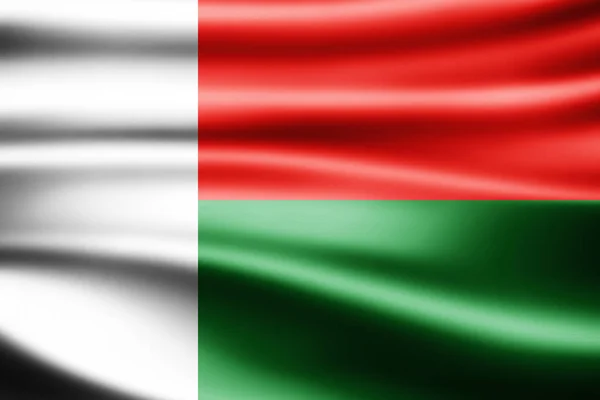 Flagge Von Madagaskar Mit Kopierplatz Für Ihren Text Illustration — Stockfoto