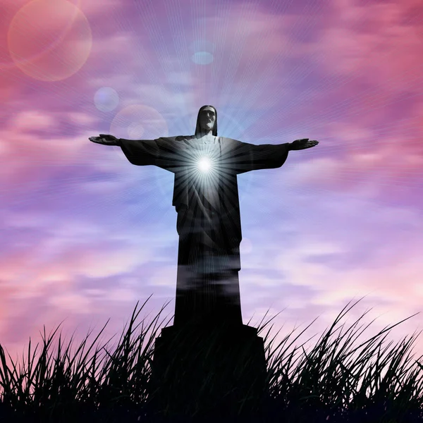 Jezus Christus Standbeeld Religieuze — Stockfoto
