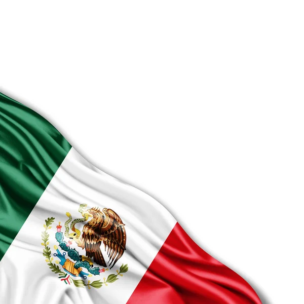 Flag Mexico Copy Space Your Text White Background Illustration — Stock Photo, Image