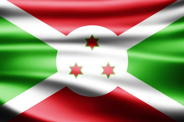 Vlag Van Burundi Met Kopie Ruimte Voor Tekst Illustratie — Stockfoto