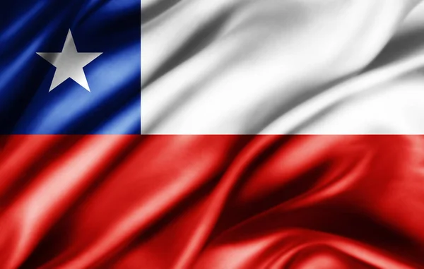 Chilská Vlajka Kopií Prostor Pro Ilustraci Textu — Stock fotografie