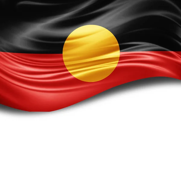 Bandiera Dell Australia Aborigena Con Spazio Copia Del Testo Sfondo — Foto Stock
