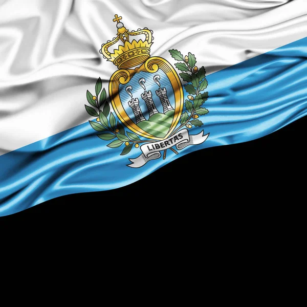 Прапор Сан Марино Копією Простір Вашої Ілюстрації Тексту — стокове фото