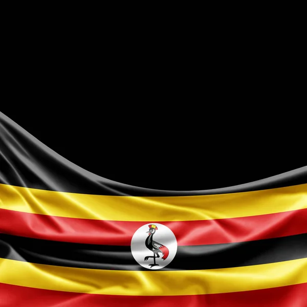 Flagge Von Uganda Mit Kopierplatz Für Ihren Text Illustration — Stockfoto