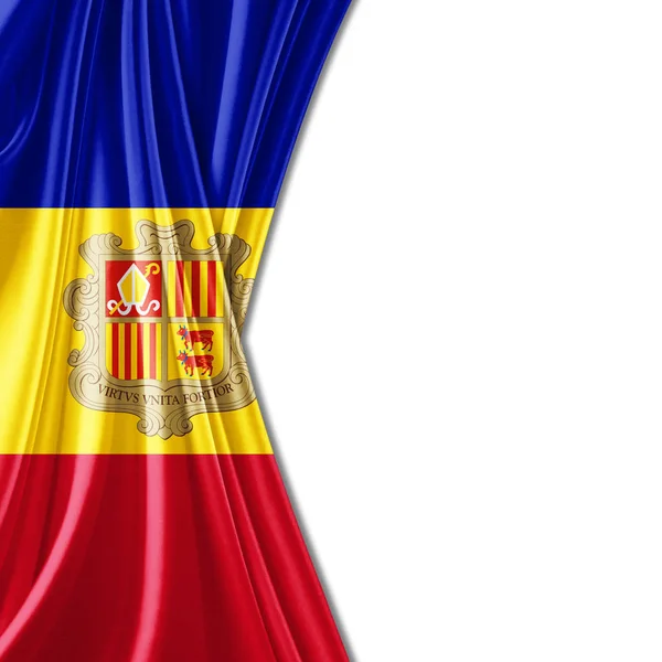 Bandera Andorra Con Espacio Para Copiar Texto Ilustración — Foto de Stock