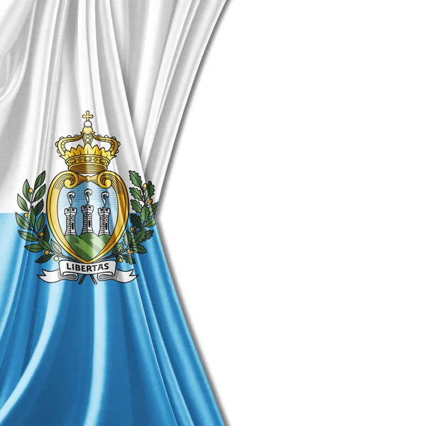 Flagge Von San Marino Mit Kopierplatz Für Ihren Text Illustration — Stockfoto