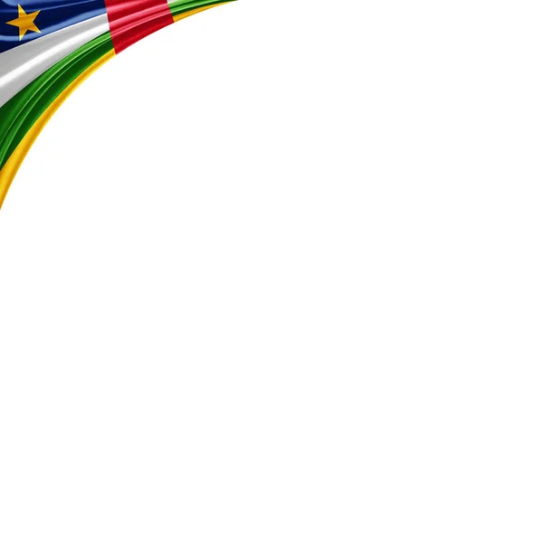 Vlajka Středoafrické Republiky Kopií Prostor Pro Text Bílém Pozadí Ilustrace — Stock fotografie
