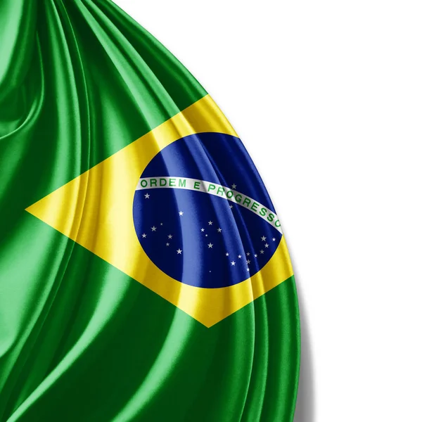 Bandera Brasil Con Espacio Copia Para Texto Imágenes — Foto de Stock