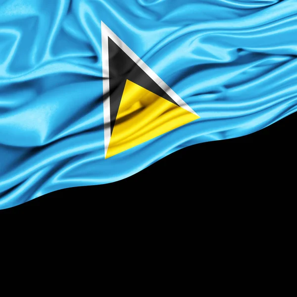 Vlag Van Saint Lucia Met Kopie Ruimte Voor Tekst Illustratie — Stockfoto