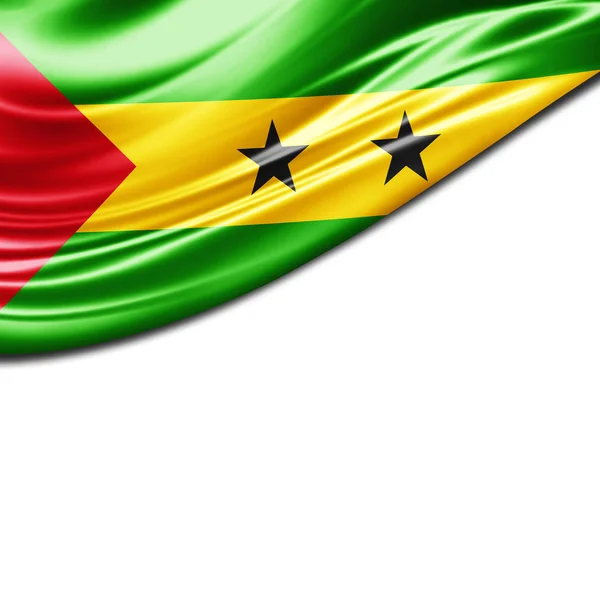 Bandiera Sao Tome Con Spazio Copia Testo Illustrazione — Foto Stock